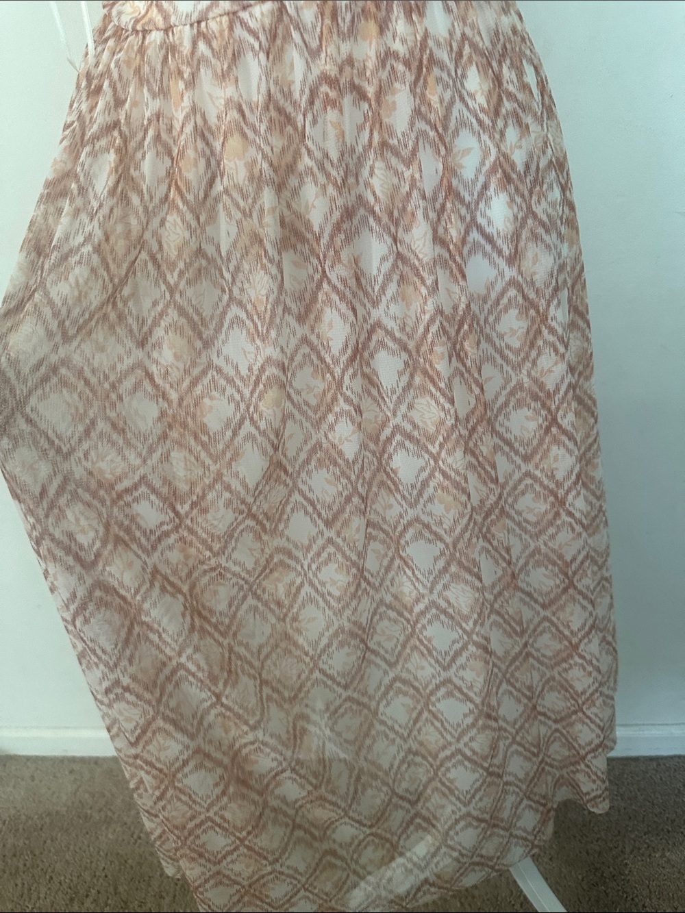 Free People high-low summer sun dress Sz L - Picture 4 of 8